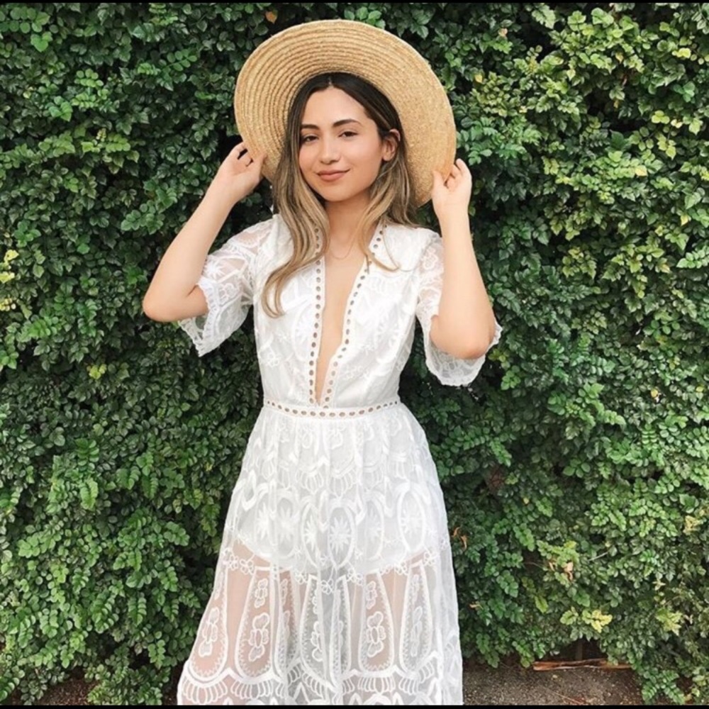 NWOT Boho Lace Maxi Dress